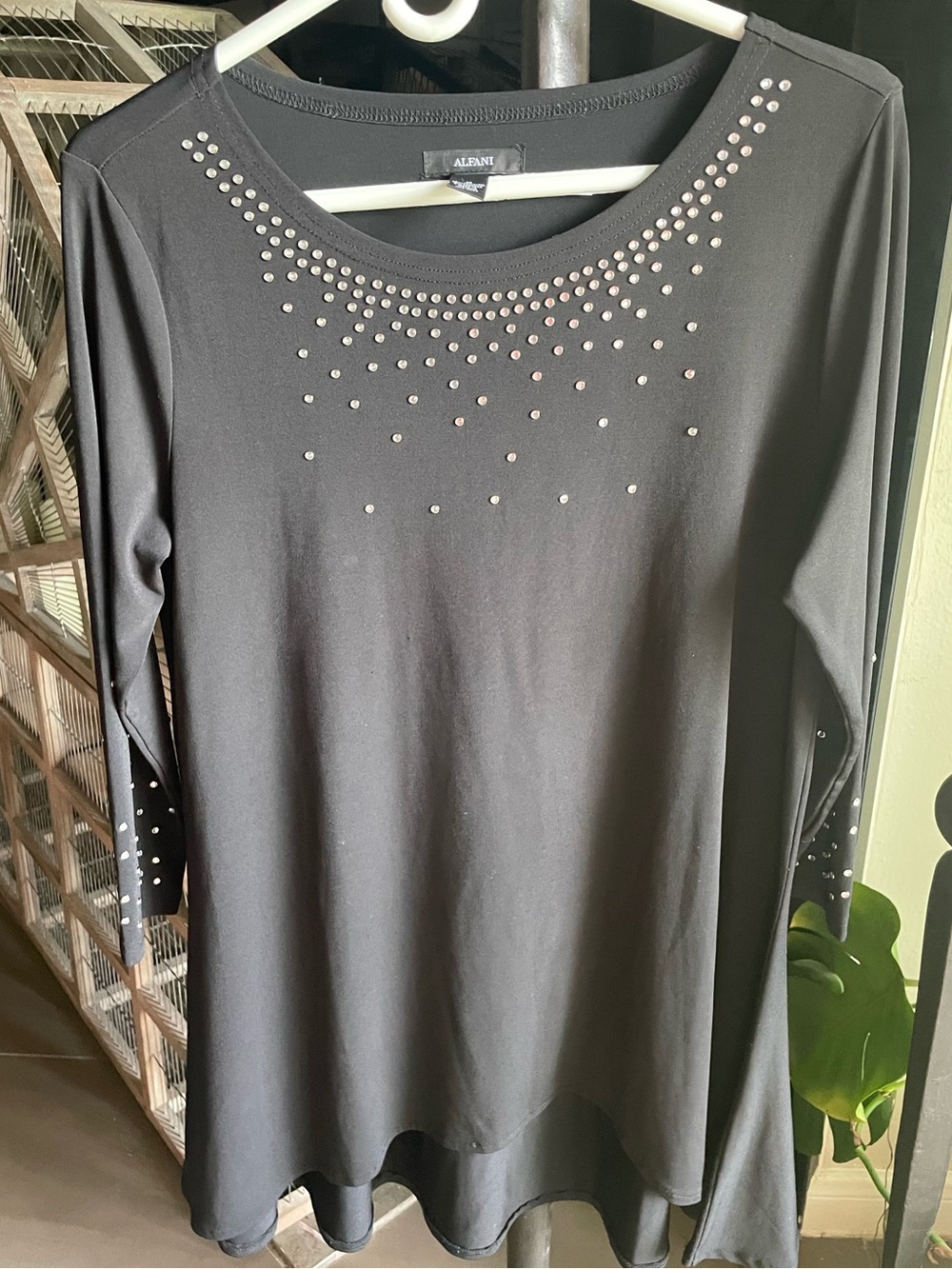 Alfani Hi/Lo Studded Mini Dress